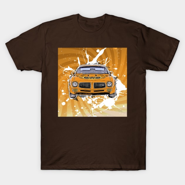 Transam Gold cartoon T-Shirt by AaaahEeeekStudio